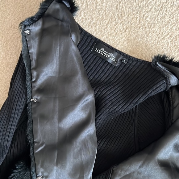 Fabulous Furs faux fur sweater jacket - Picture 5 of 5